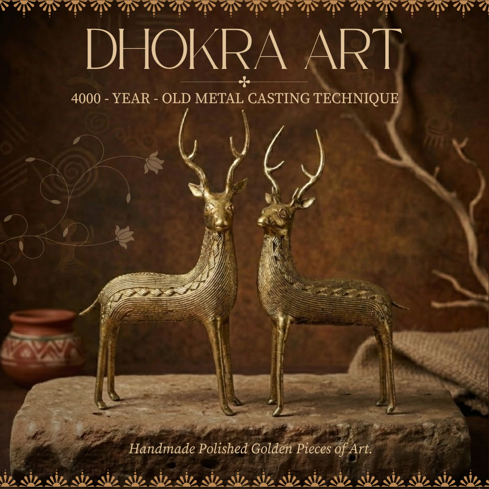 Brass Standing Deer Pair (Pack of 2)