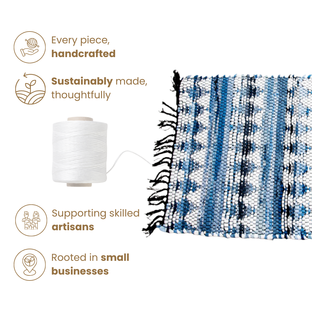Designer Printed Chindi Rag Rug