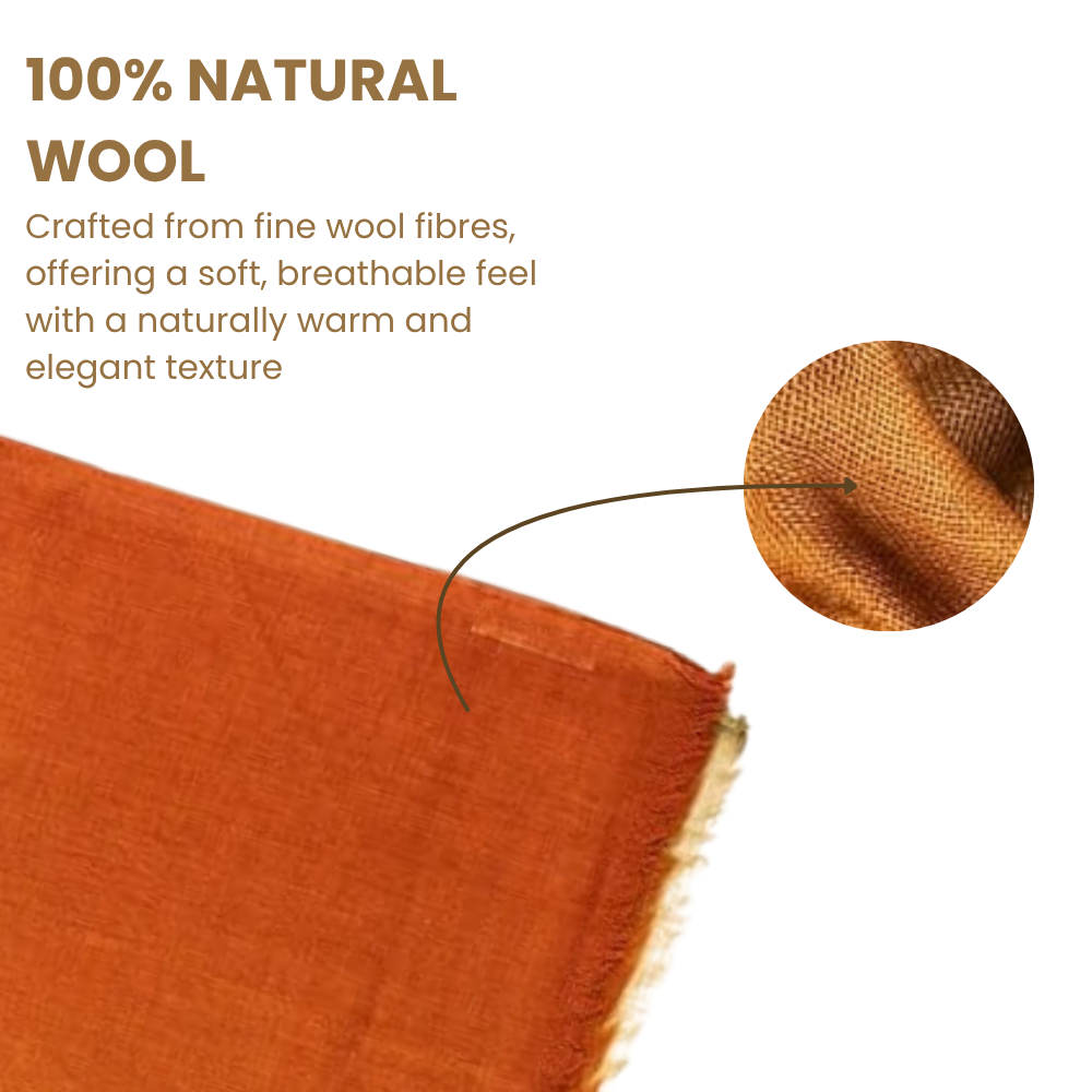 Rust & Toosh Wool Ombré Scarf, Handloom