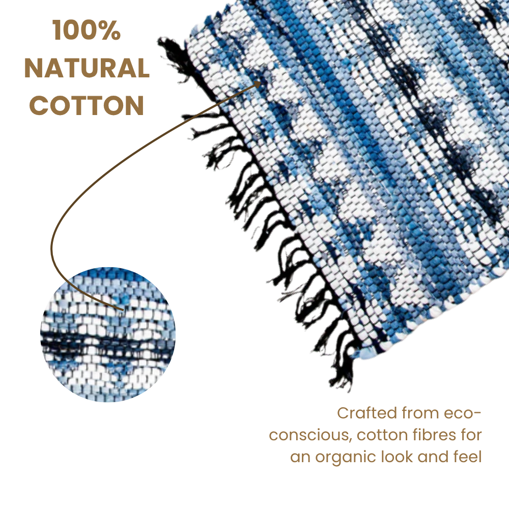 Designer Printed Chindi Rag Rug