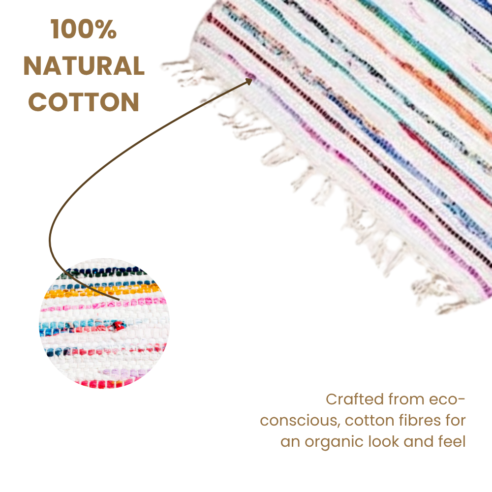 Cotton Stripe Chindi Rag Rug