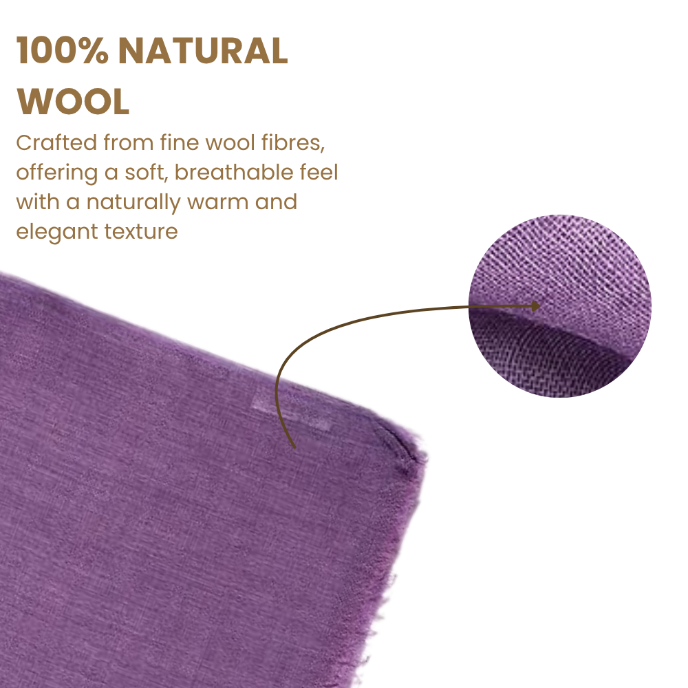 Purple Wool Ombré Scarf, Handloom