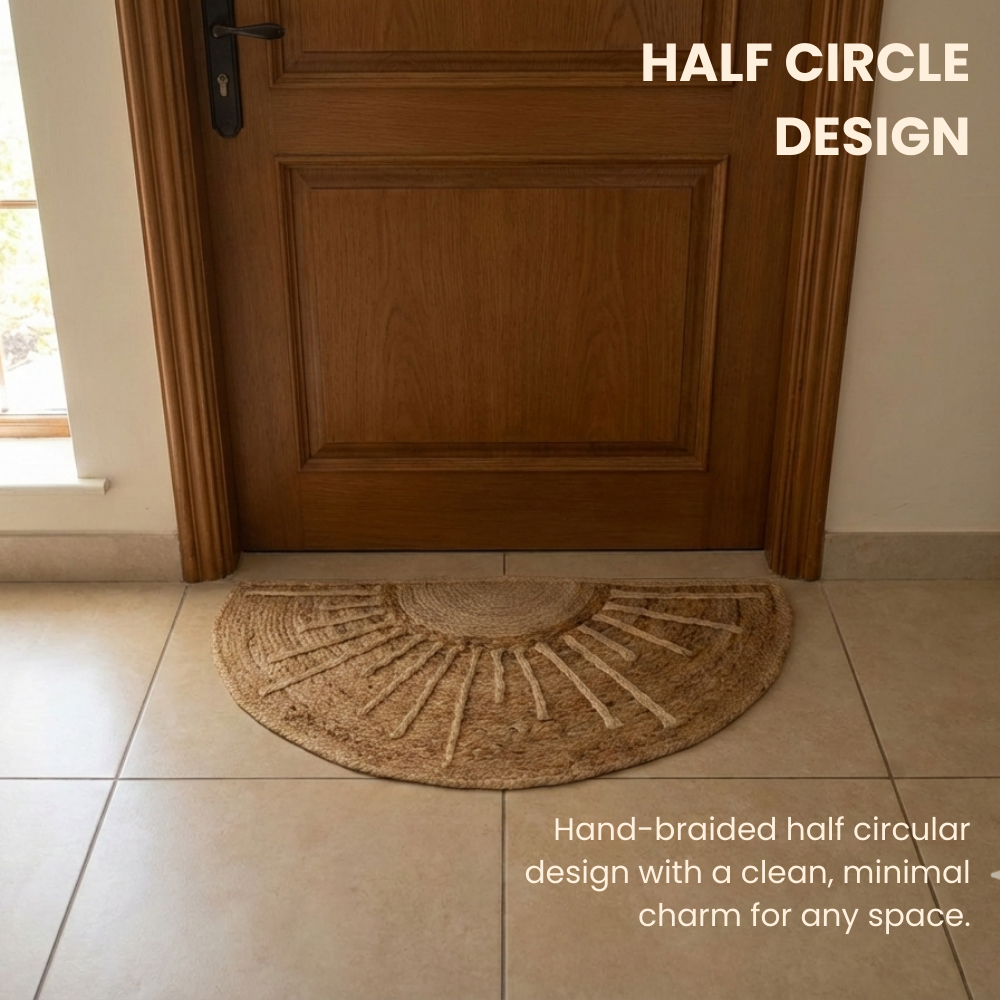 Half Circle Jute Rug
