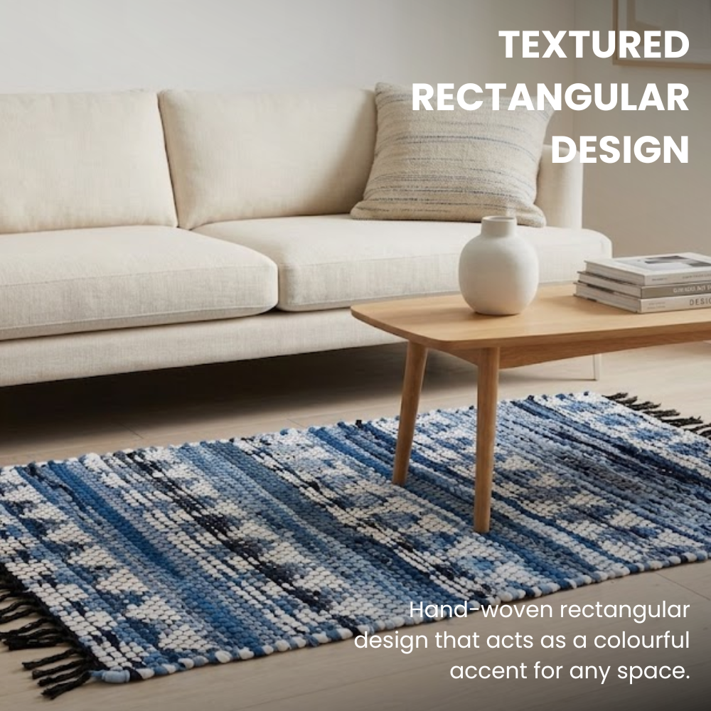 Designer Printed Chindi Rag Rug