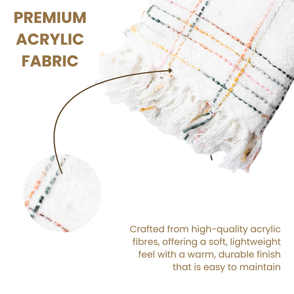 Lightweight White Acrylic Premium Throw 50x60in