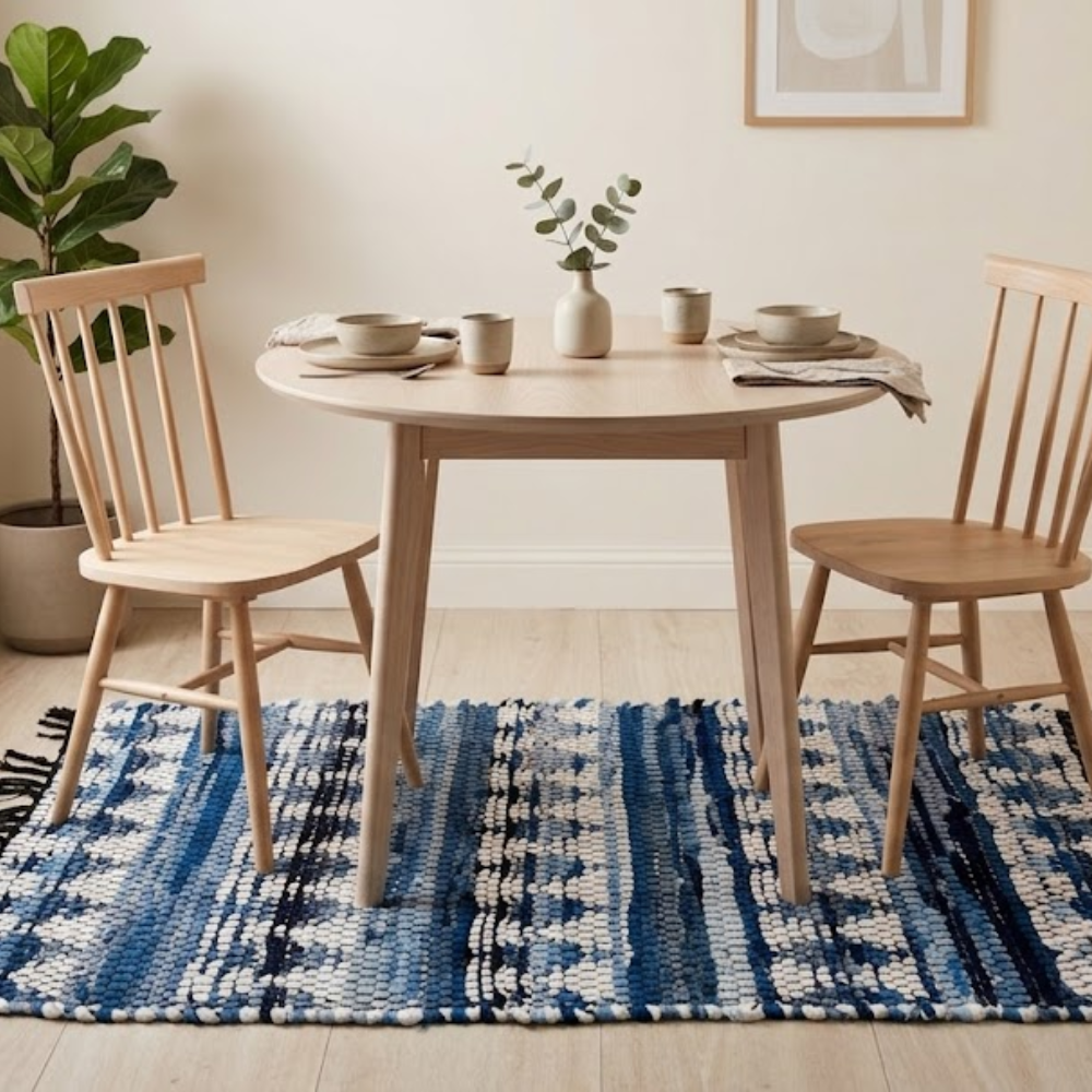 Designer Printed Chindi Rag Rug