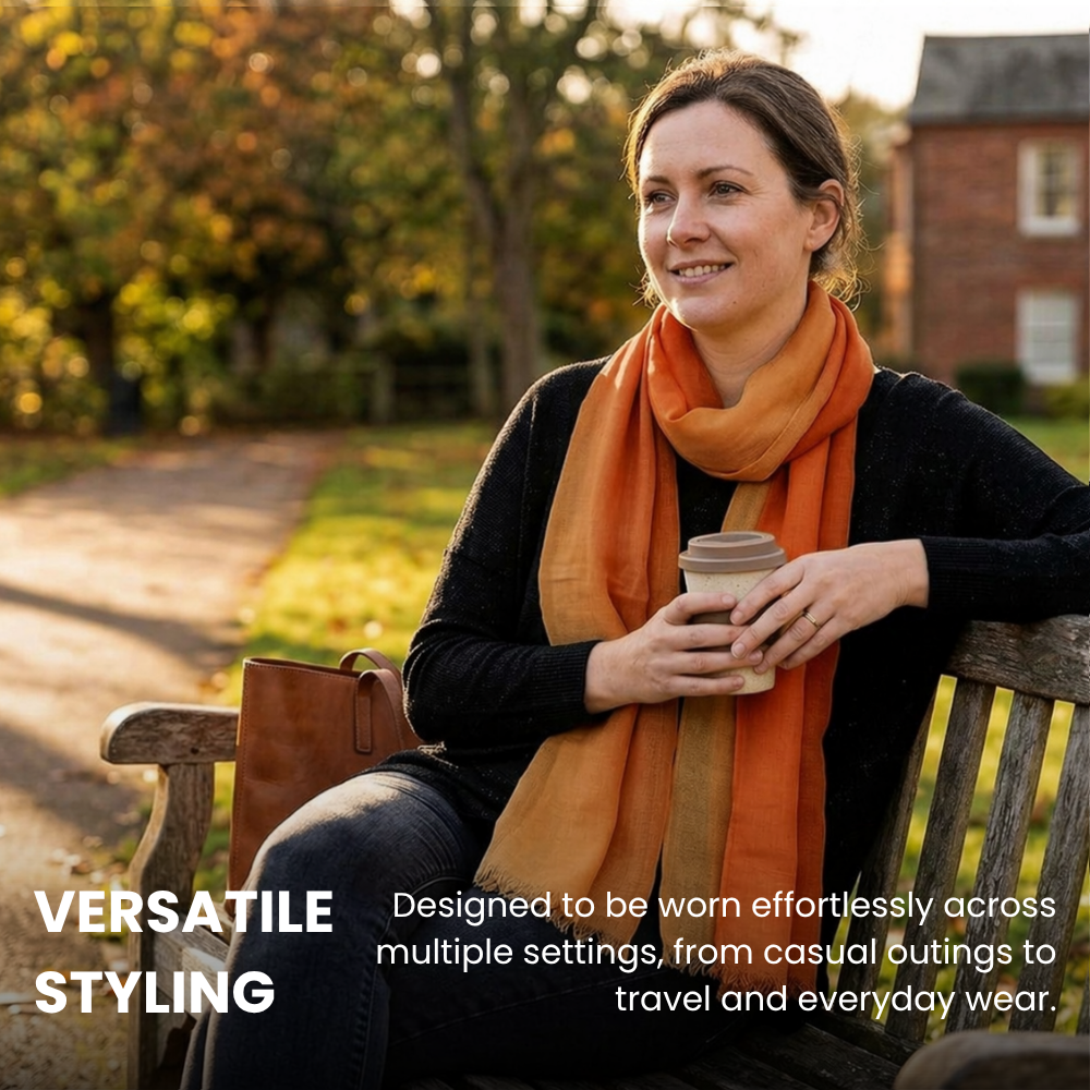 Rust & Toosh Wool Ombré Scarf, Handloom