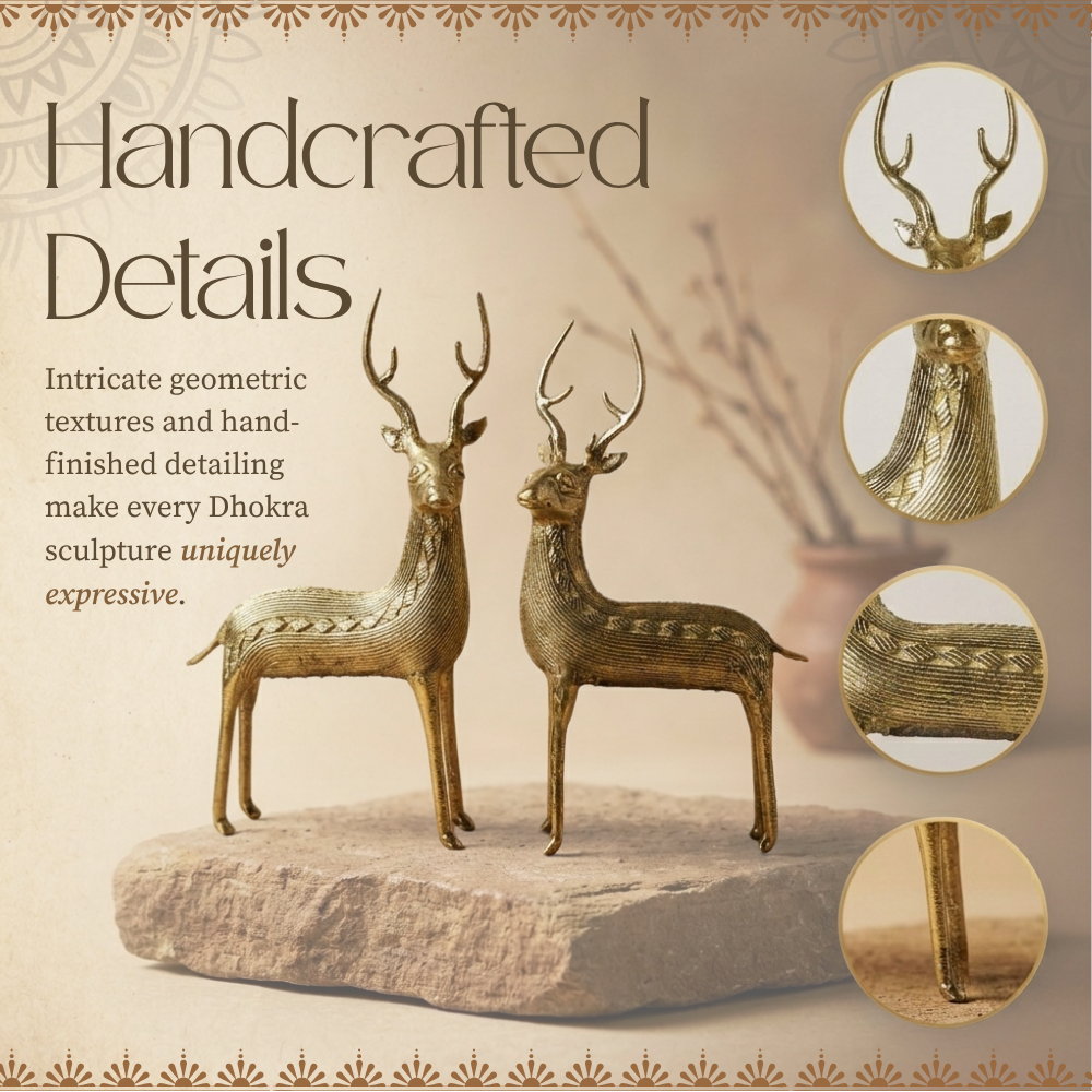 Brass Standing Deer Pair (Pack of 2)