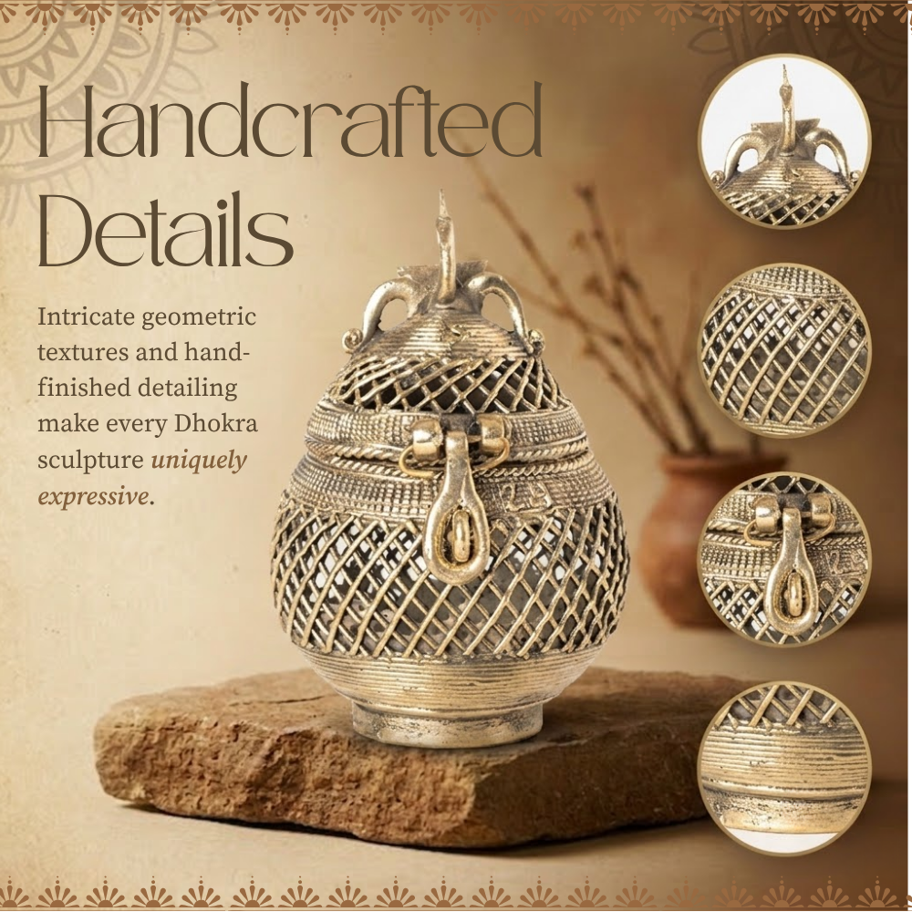 Dhokra Metal Kalash Jewellery Box