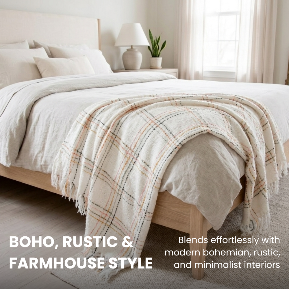 Lightweight White Acrylic Premium Throw 50x60in