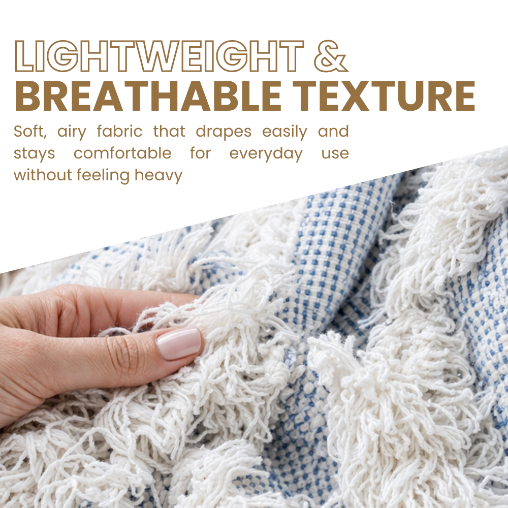 Designer Acrylic-Cotton Throw Blanket, Luxury