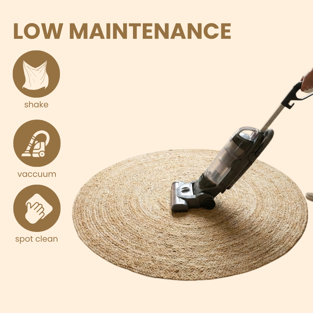 Natural Sustainable Jute Braided Eco-Friendly  Round Rug for Indoors and Living Rooms