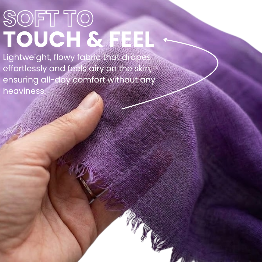 Purple Wool Ombré Scarf, Handloom