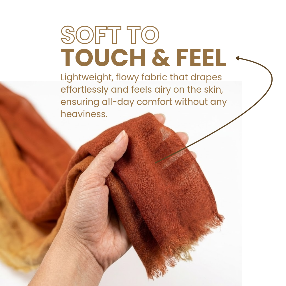 Rust & Toosh Wool Ombré Scarf, Handloom