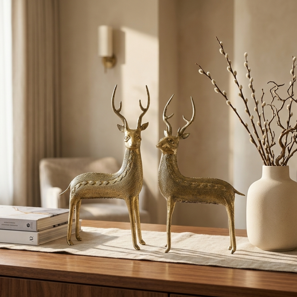 Brass Standing Deer Pair (Pack of 2)