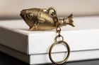 Handmade Dhokra Fish Shaped Keychain