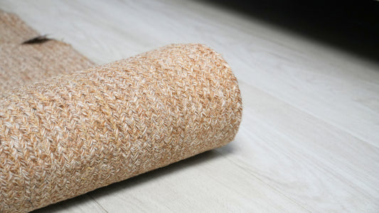 DivineHandicrafts Rug Rectangle Jute Carpet Mat Natural Farmhouse Jute Runner Rustic Look Braided