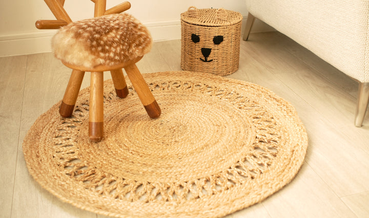 Jute Braided round rug 