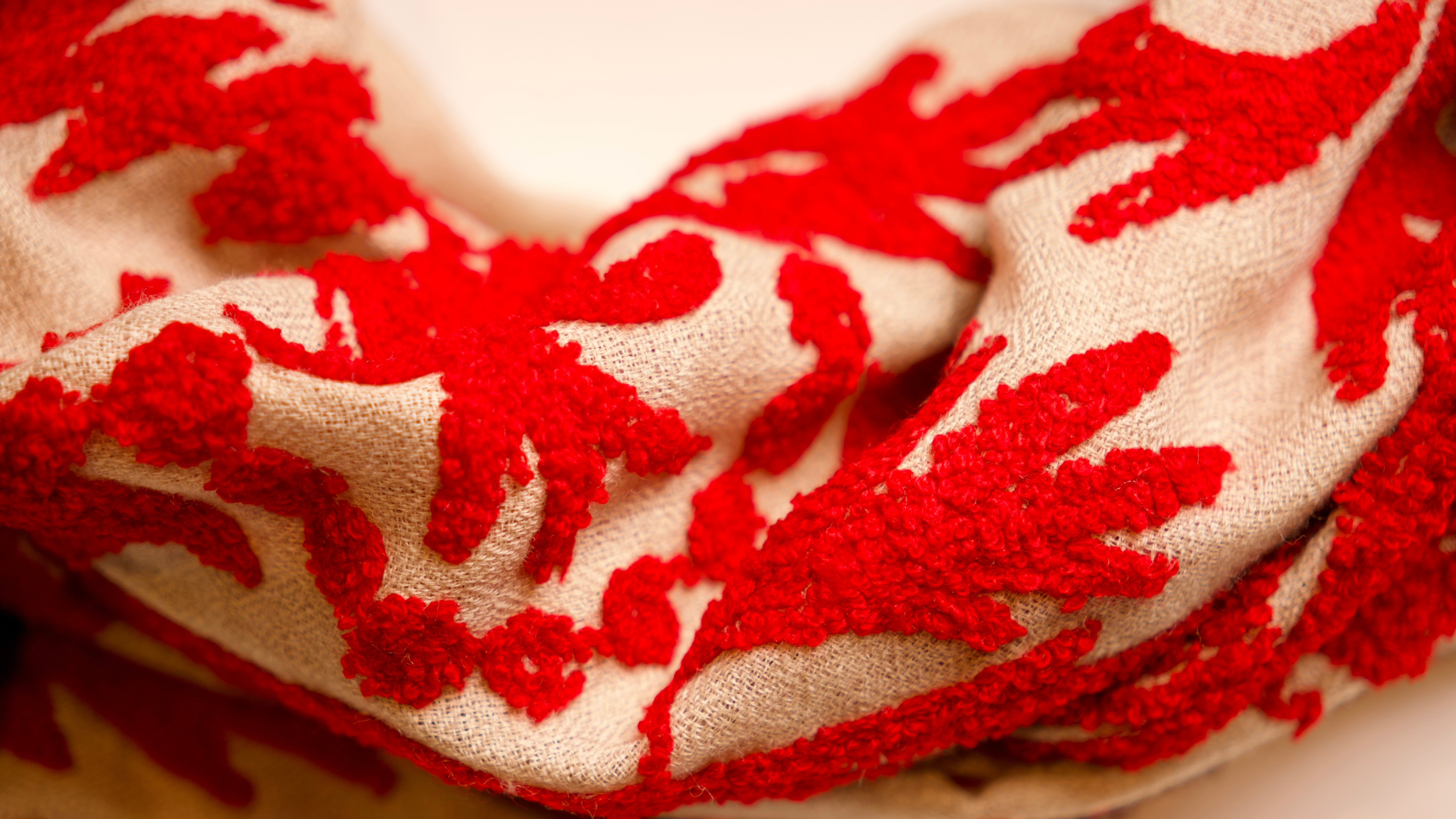 Cashmere Chantily Red scarf