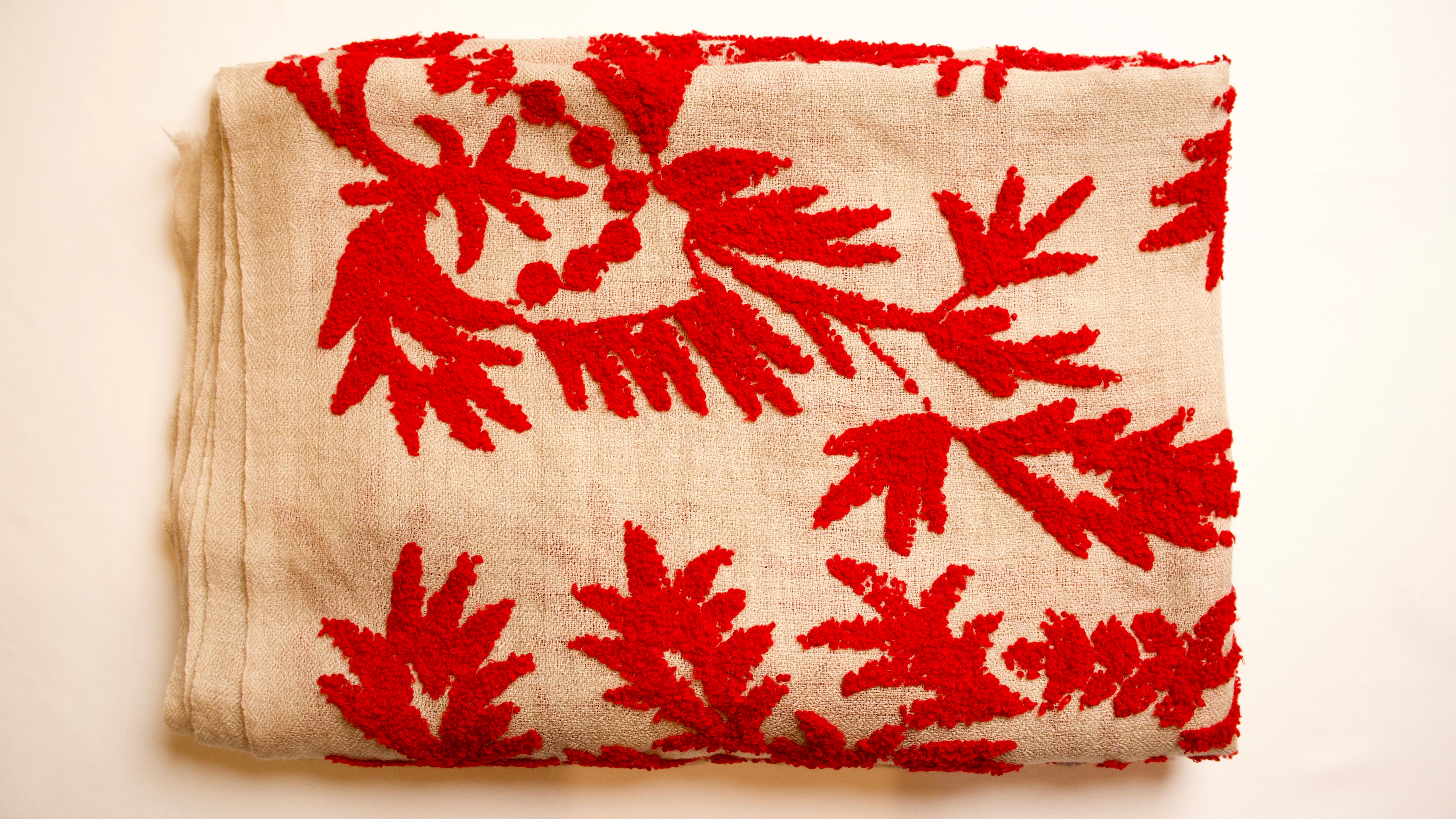 Geometric leaf embroidery Design 