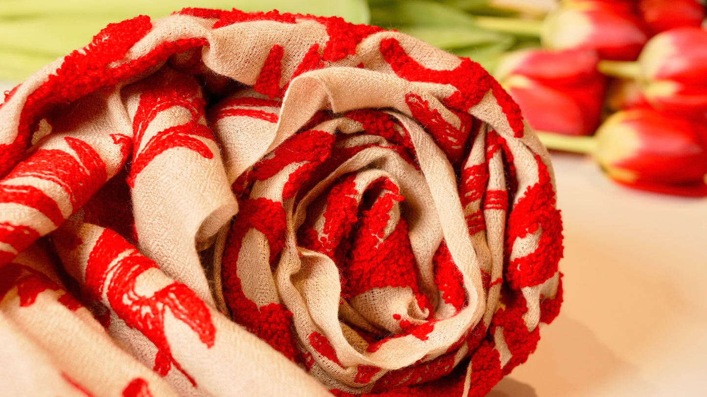 DivineHandicrafts Cashmere Hand Embroidery Scarf