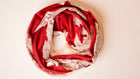 Cashmere Chantilly Lace Scarf, Beige Floral