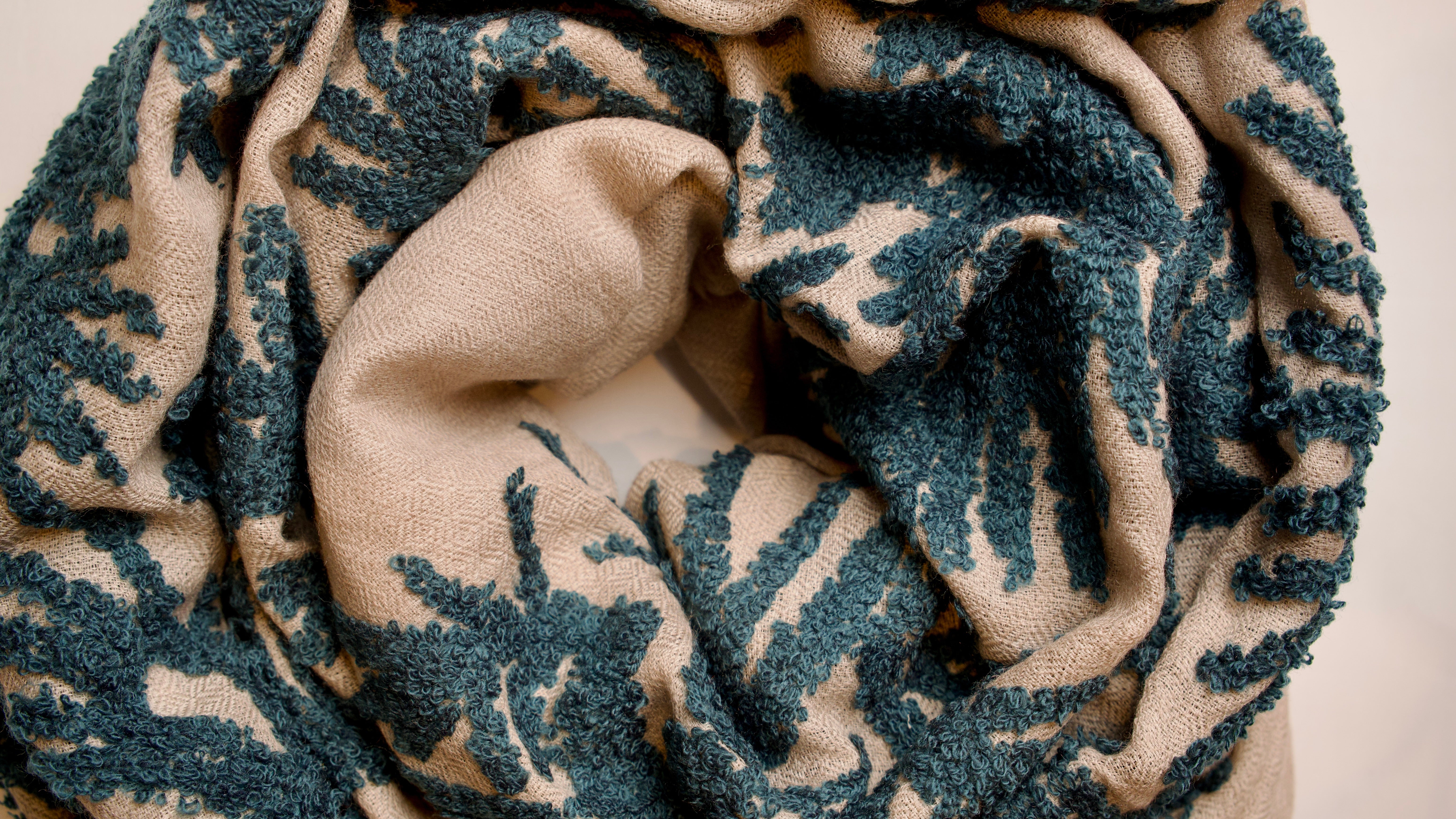 Cashmere abstract design scarf