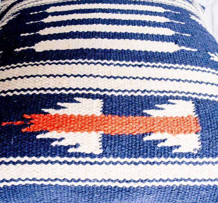 Blue Cotton Cushion Cover 
