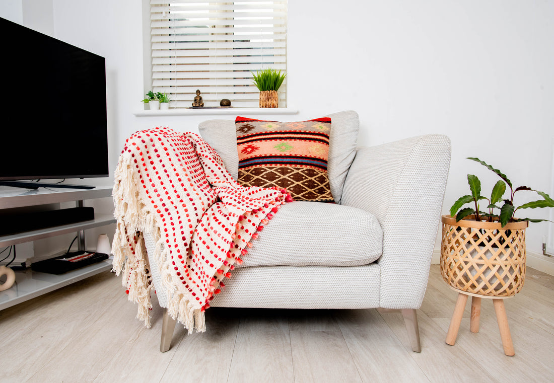 Jute Multicolour Cushion
