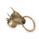 Vintage-Style Brass Bull Towel Holder