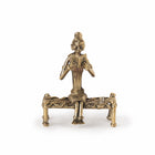 Sitting Women Reading on Bed Dhokra Home Decor