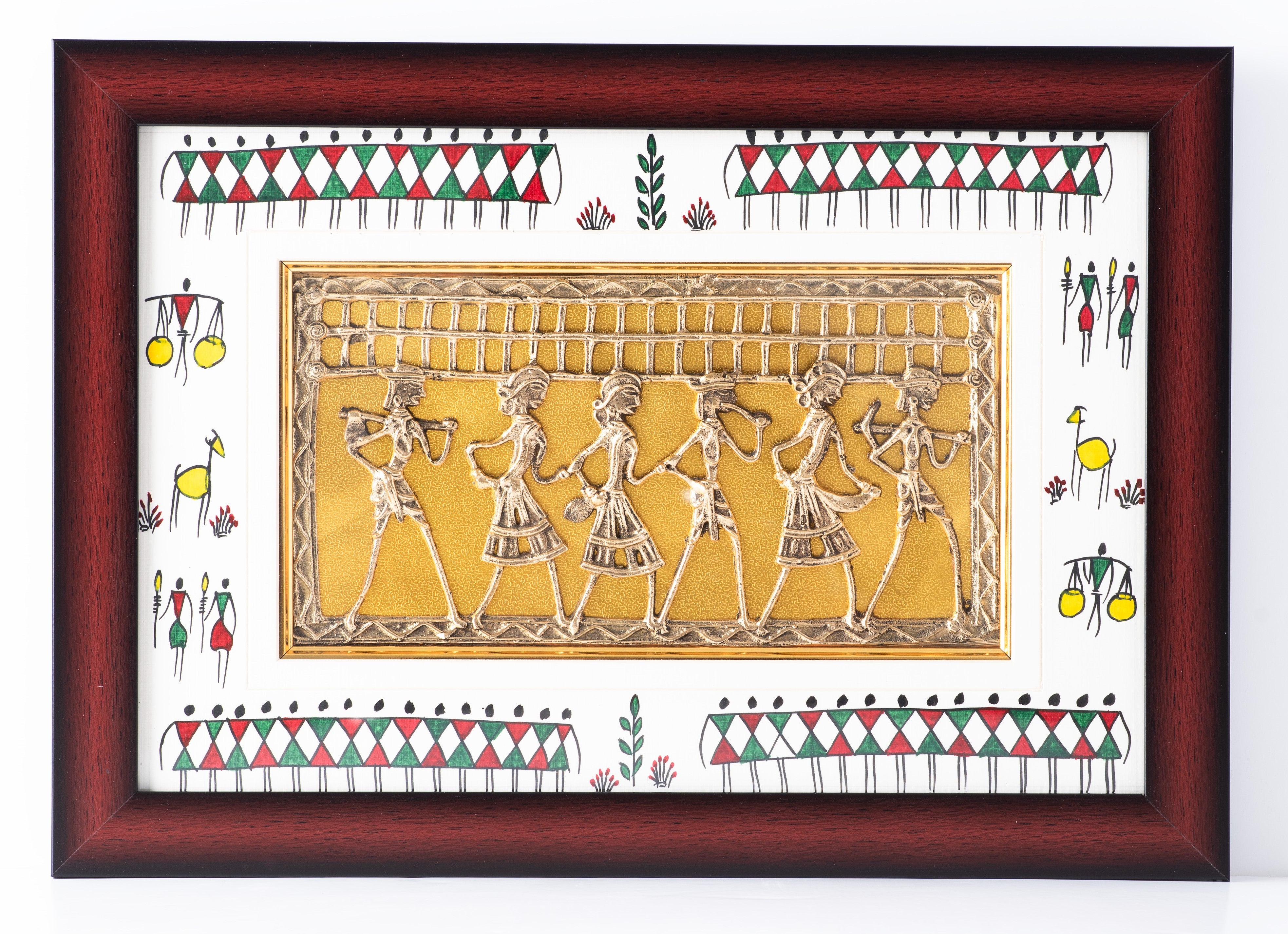 Crafted Art Framing Tribal Dance
