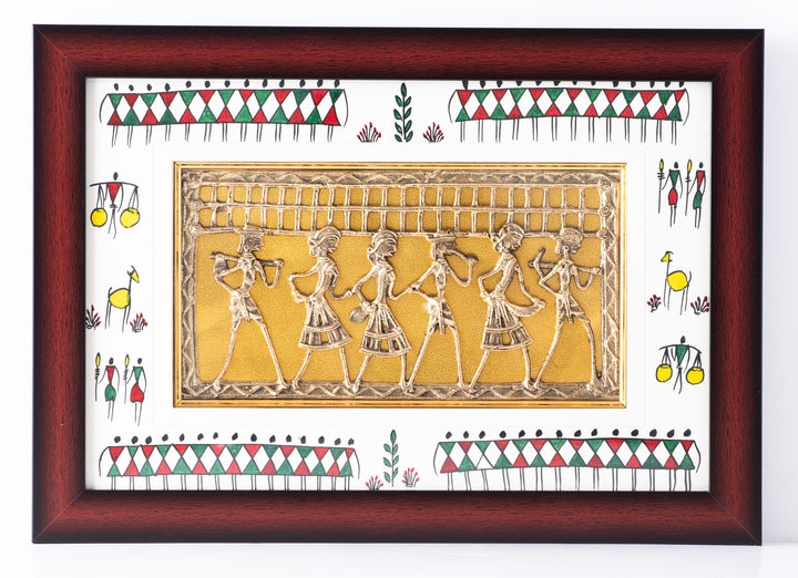 Crafted Art Framing Tribal Dance
