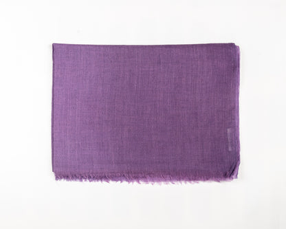 Fine wool ombré Purple Handloom Matty weave Scarf 70x180CM