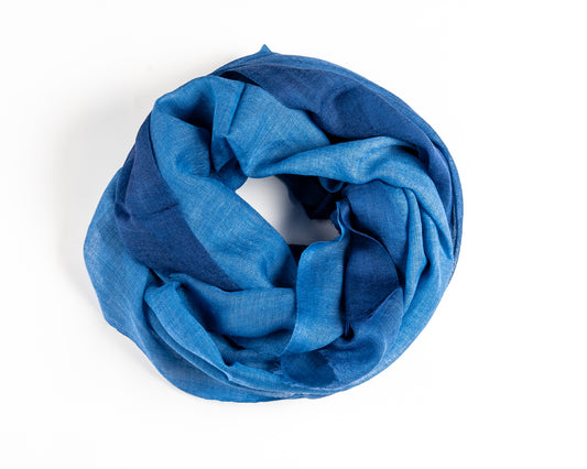 Navy Blue Handloom Scarf 
