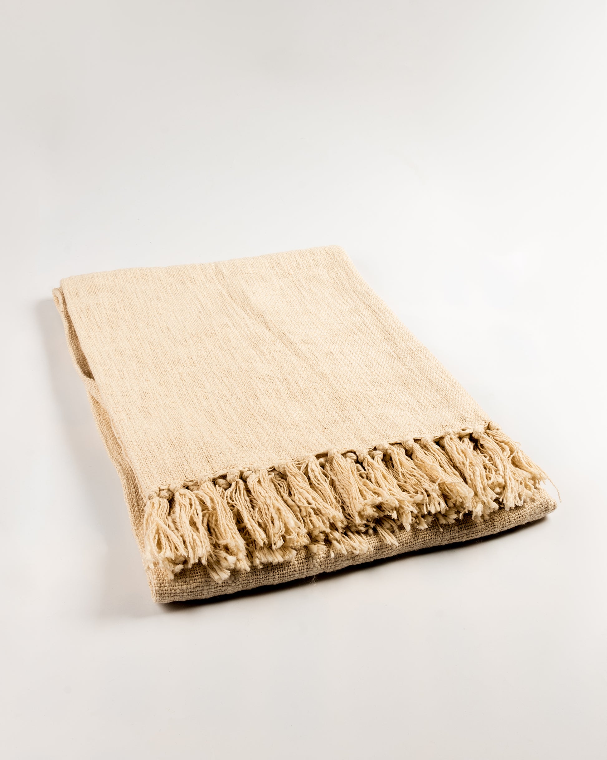 Beige Throw Blanket
