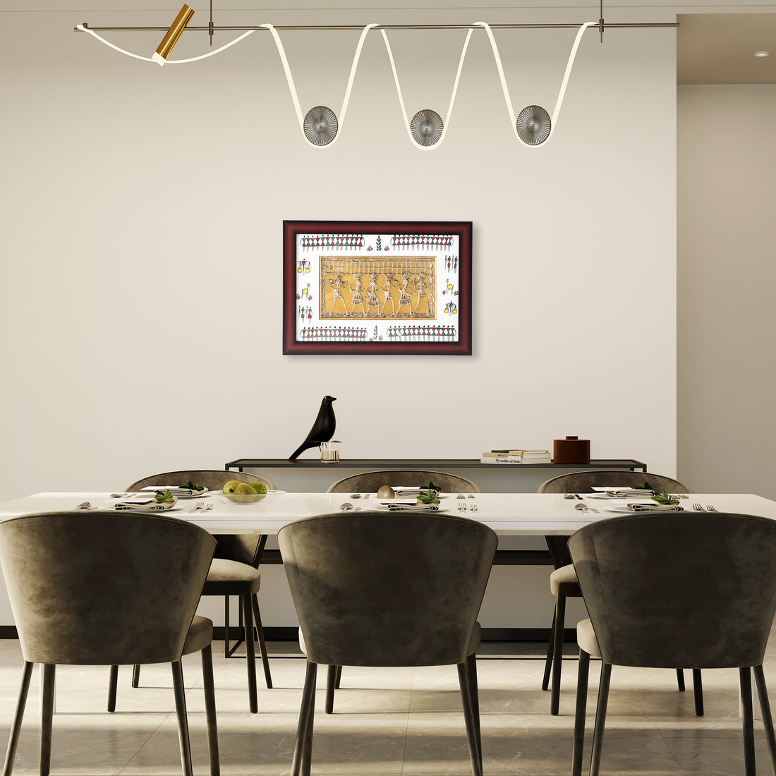 Crafted Art Framing Tribal Dance
