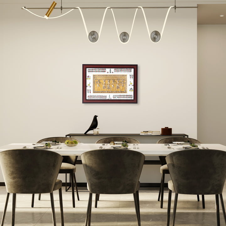 Crafted Art Framing Tribal Dance
