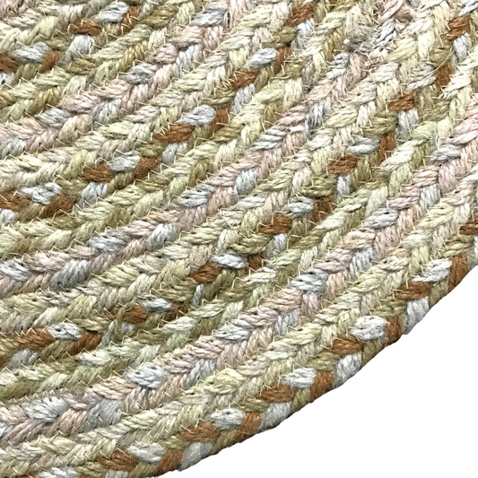 Divinehandicrafts Natural Jute Rug 60x90 cm Oval Reversible Area Rugs for Bedroom, Kitchen, Living Room