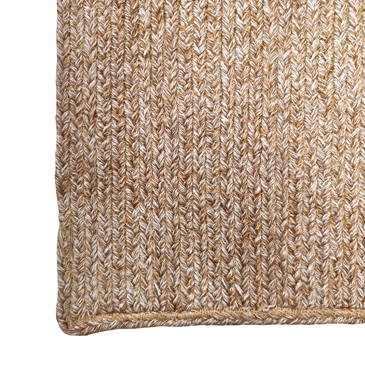 Natural fiber hand-woven braided rug