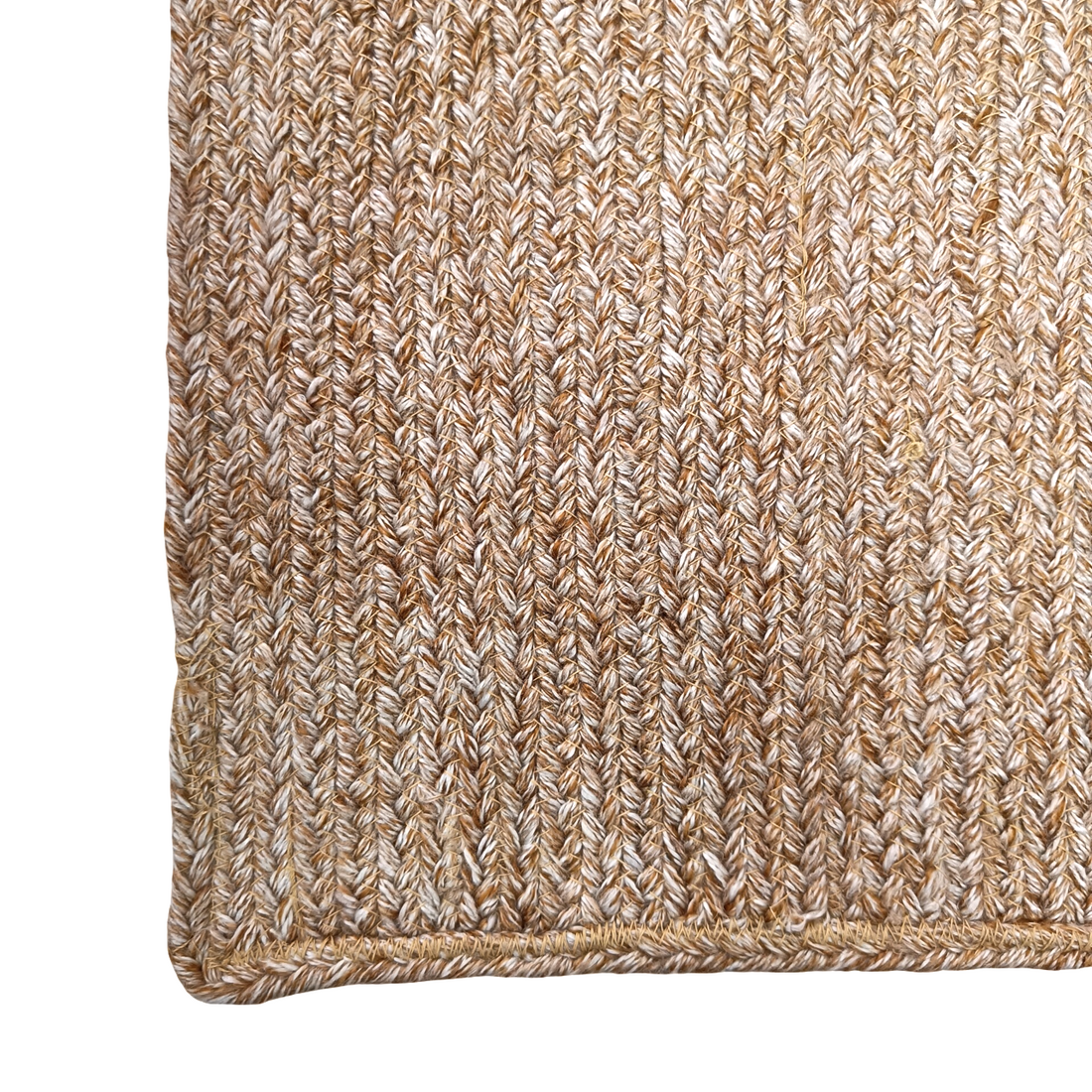 Natural fiber hand-woven braided rug