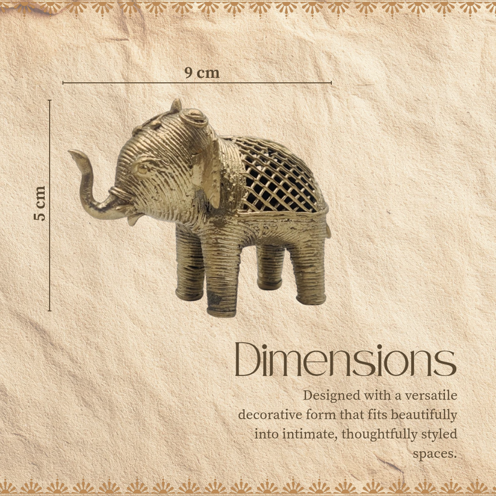 Dhokra Metal Elephant Statue