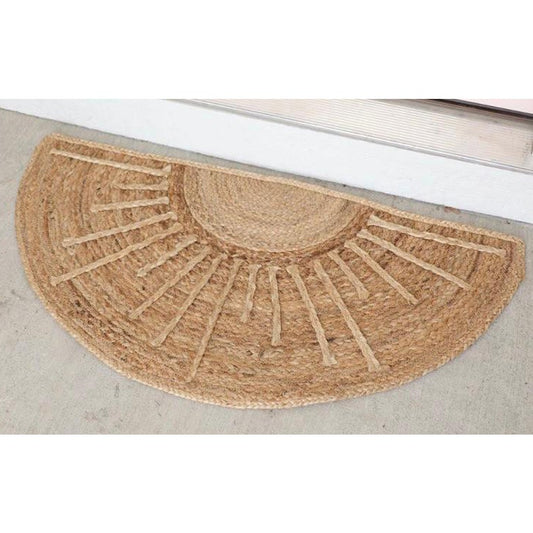 Jute Rug Half Circle floor Doormat
