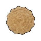 Round Jute Rug with Black Border 80x80cm