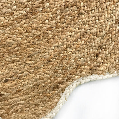 White Border Jute Rug
