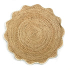 Round Jute Rug with White Border
