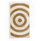 Jute Rug White & Beige Circle Design, Coastal