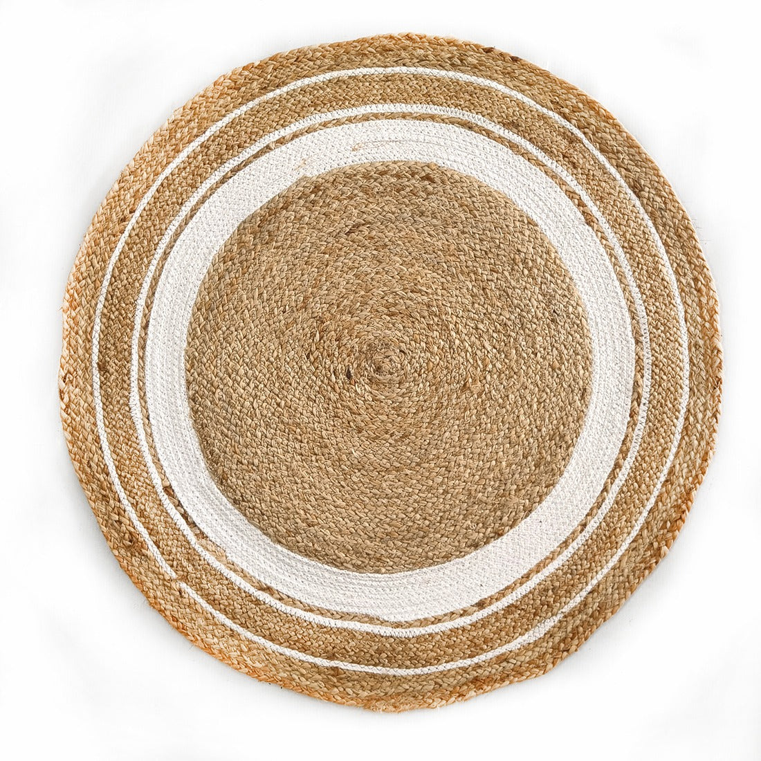 Handmade Natural Jute Boho Rug – Eco-Friendly & Braided