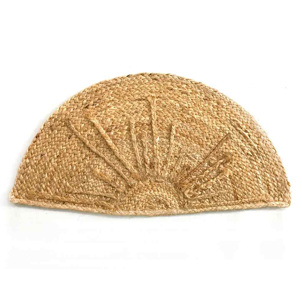 Jute Rug Half Circle floor Doormat
