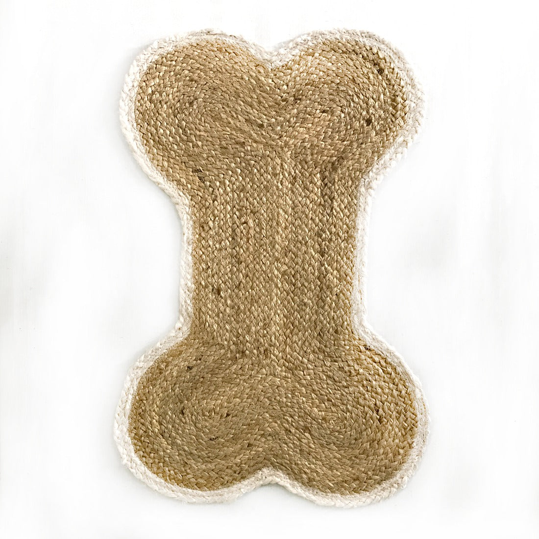 Bone Shaped Jute Braided Rug
